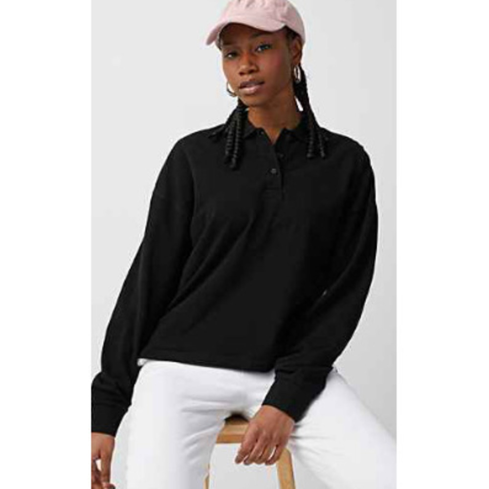 EUC - Pique organic cotton loose polo by Simons